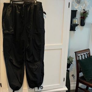 Wild Fable Women's Black Cargo Pants with Drawstring
